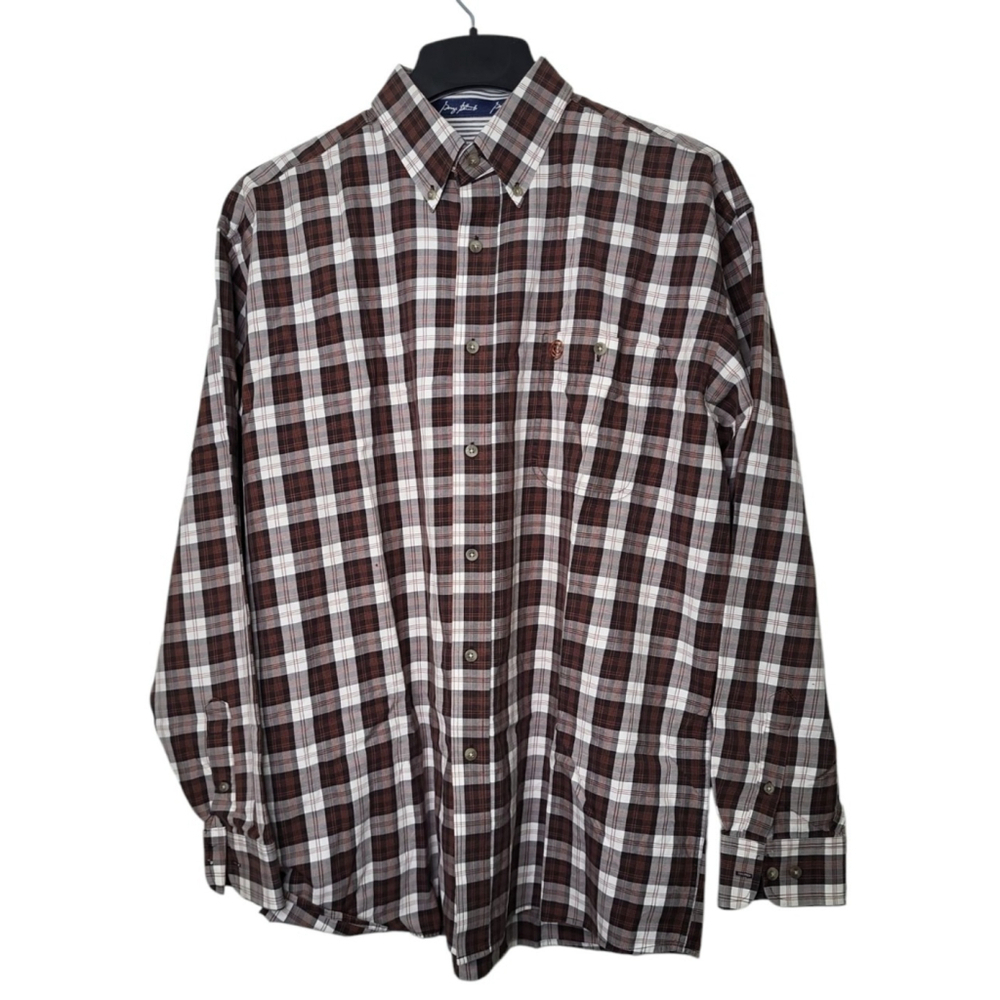 Wrangler George Strait Men's Shirt Plaid Button Up Size XXL Button-Down Collar